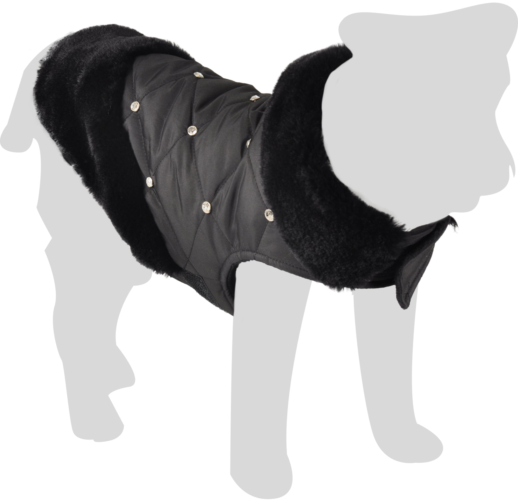 Manteau Coco pour Chien avec Fleece et Strass