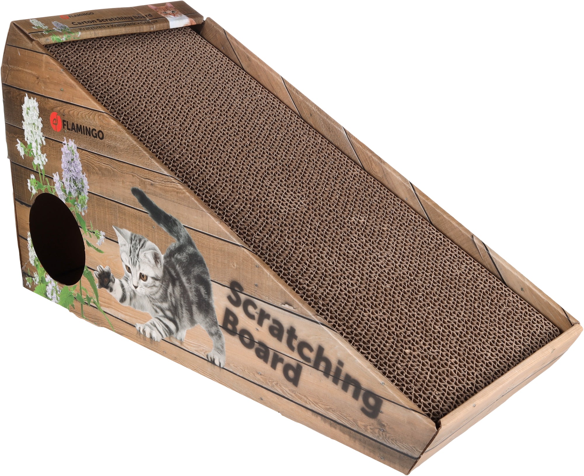 Rampe Griffoir en Carton pour Chats Heureux