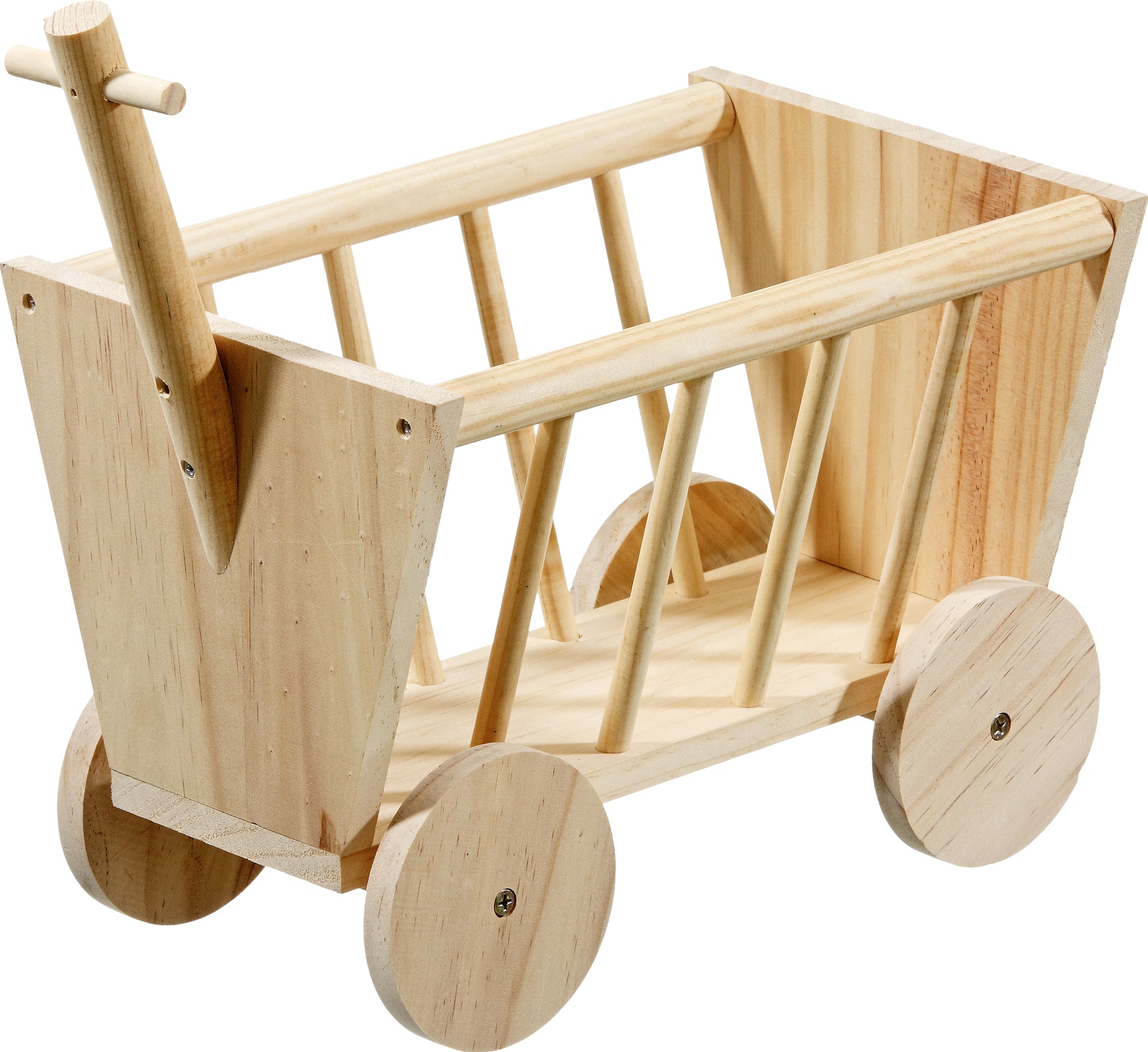 Chariot en Bois pour Foin et Rongeurs