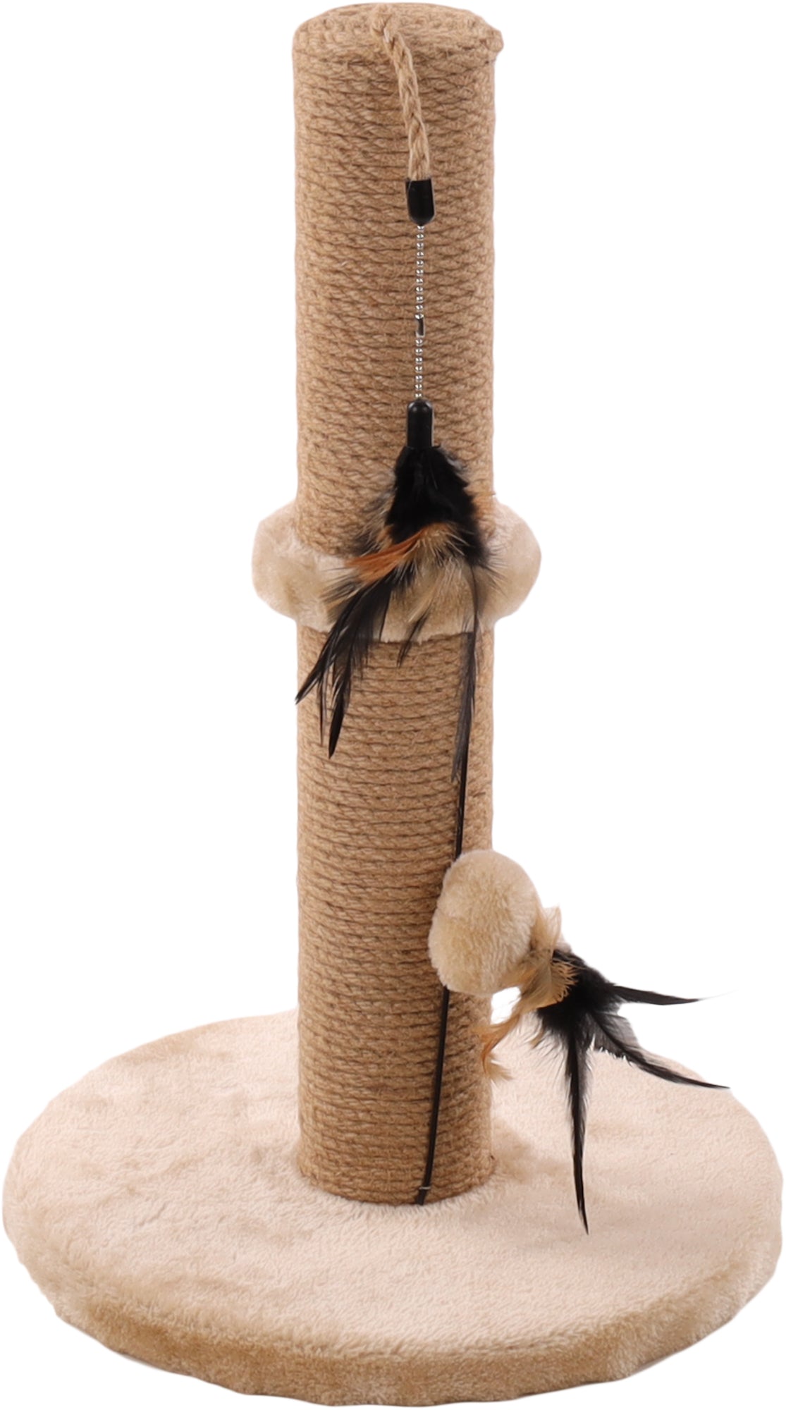 Poste à Griffer avec Jouets Plume pour Chats