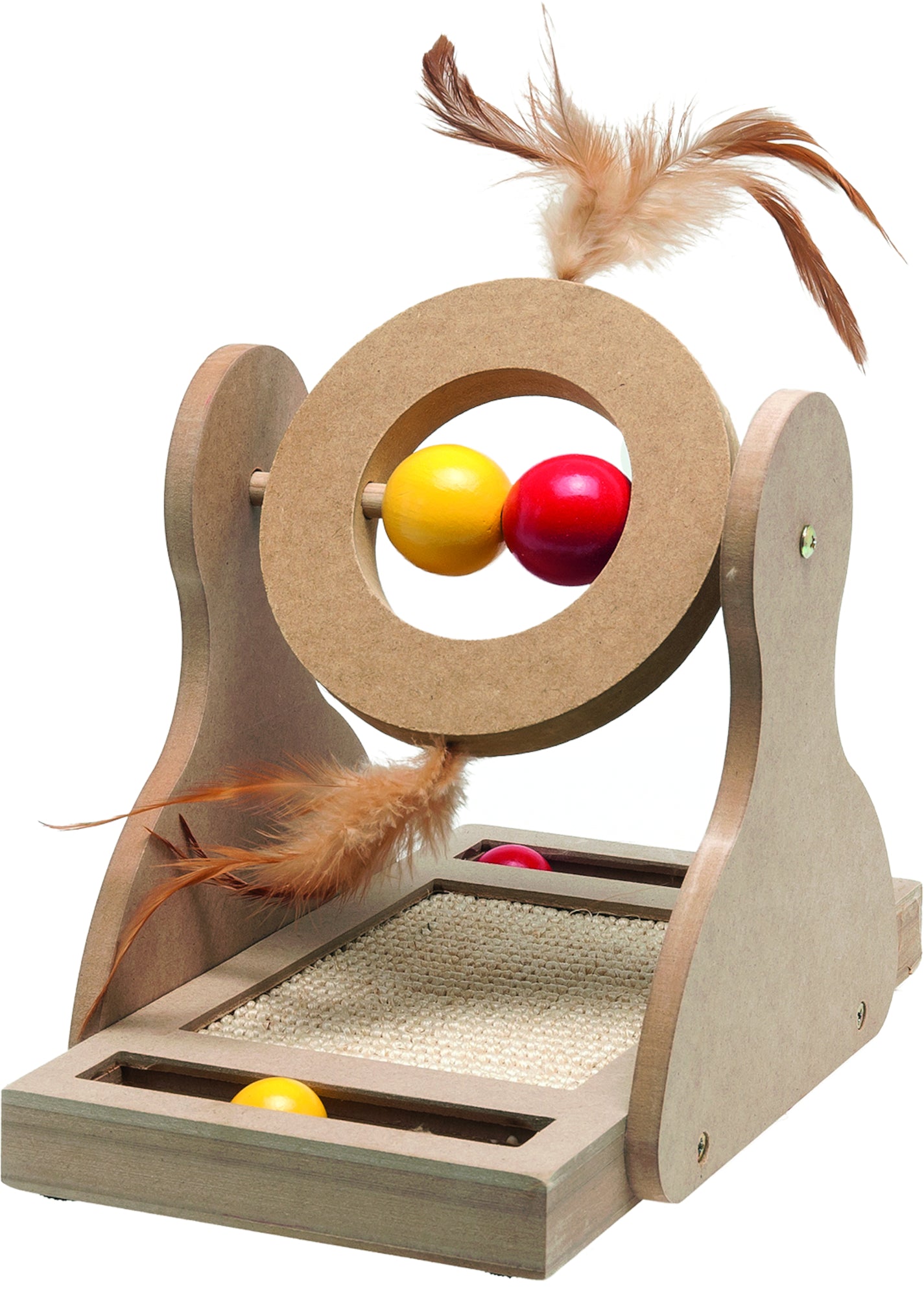 Jouet Wobbler avec balle Brun clair