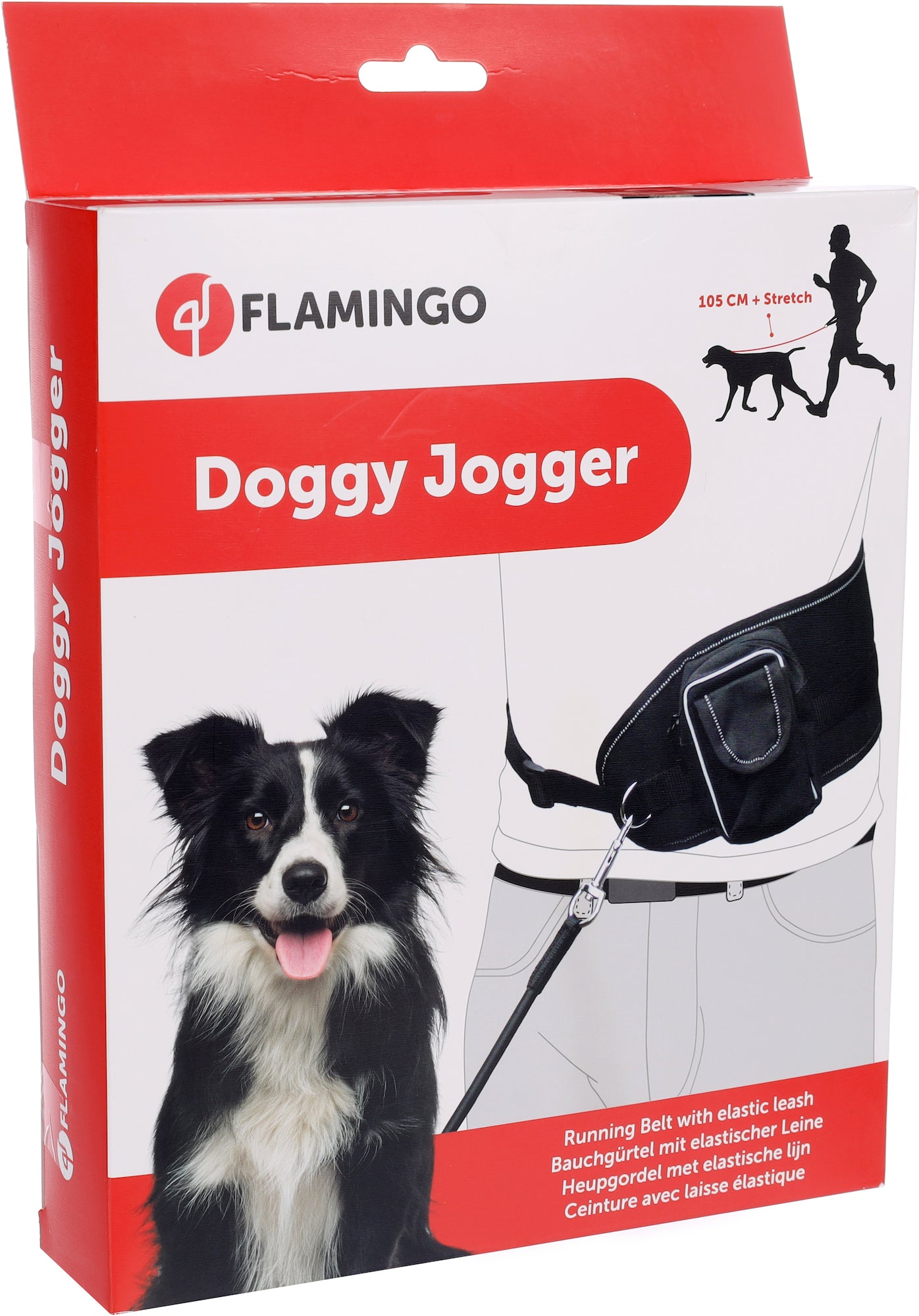 Laisse pour le jogging avec ceinture ventrale