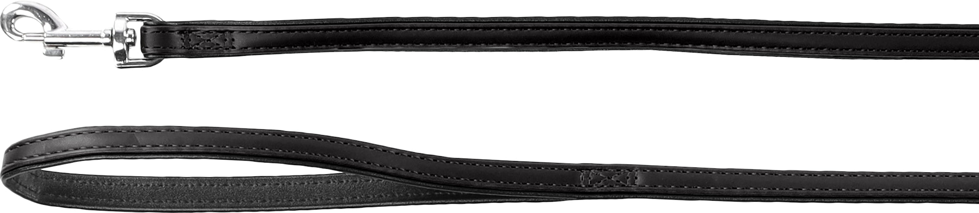 Laisse Chic en Similicuir avec Attache Chrome