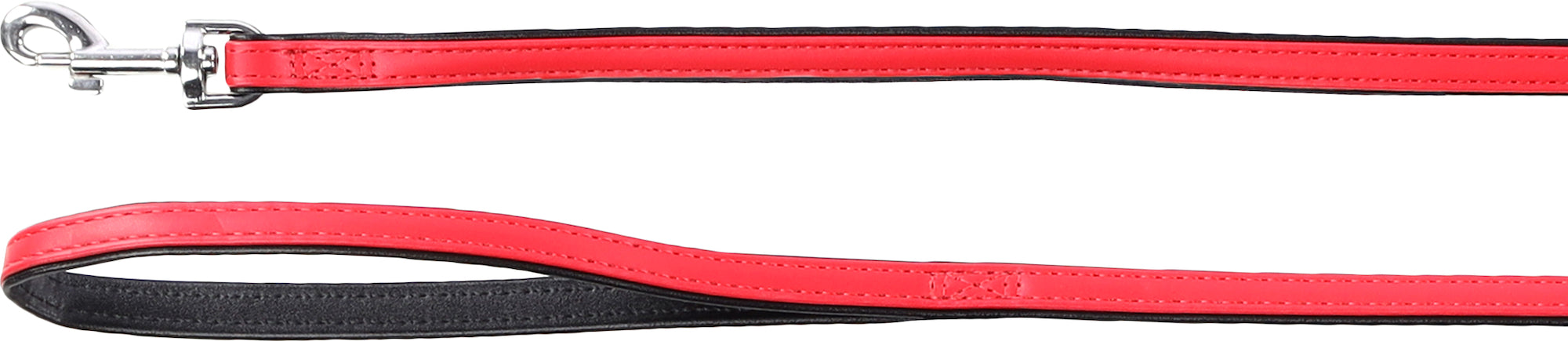 Laisse Chic en Similicuir avec Attache Chrome