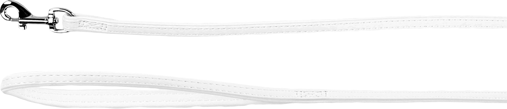 Laisse Chic en Similicuir avec Attache Chrome