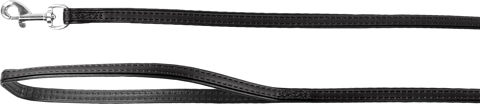 Laisse Chic en Similicuir avec Attache Chrome