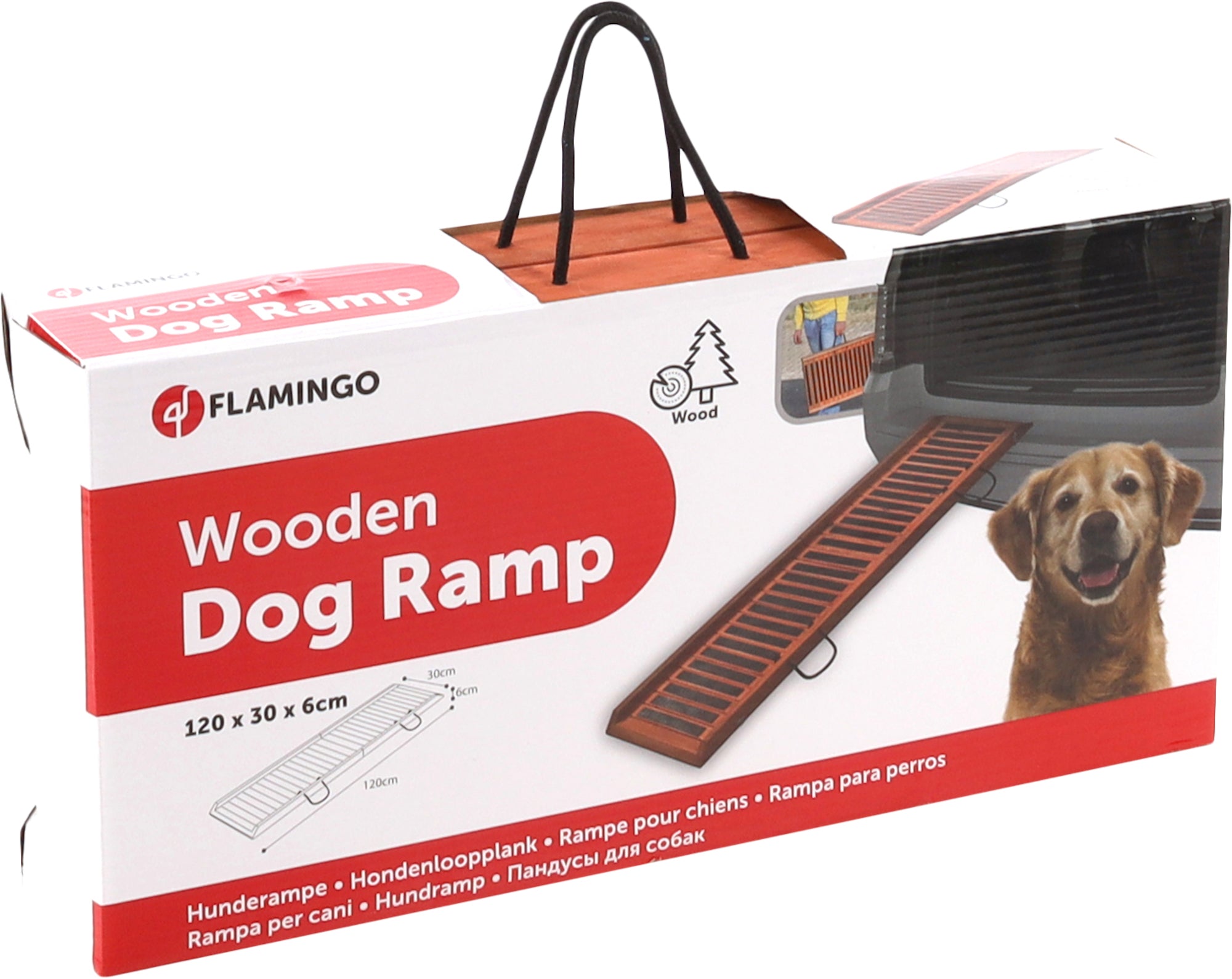 Rampe en Bois Antidérapante pour Chiens Âgés
