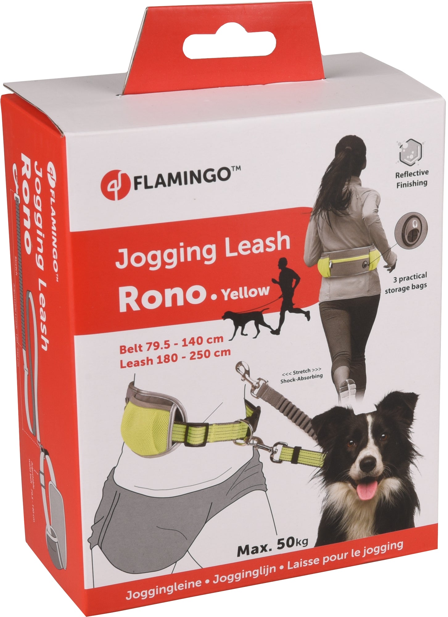 Laisse pour le jogging avec ceinture ventrale