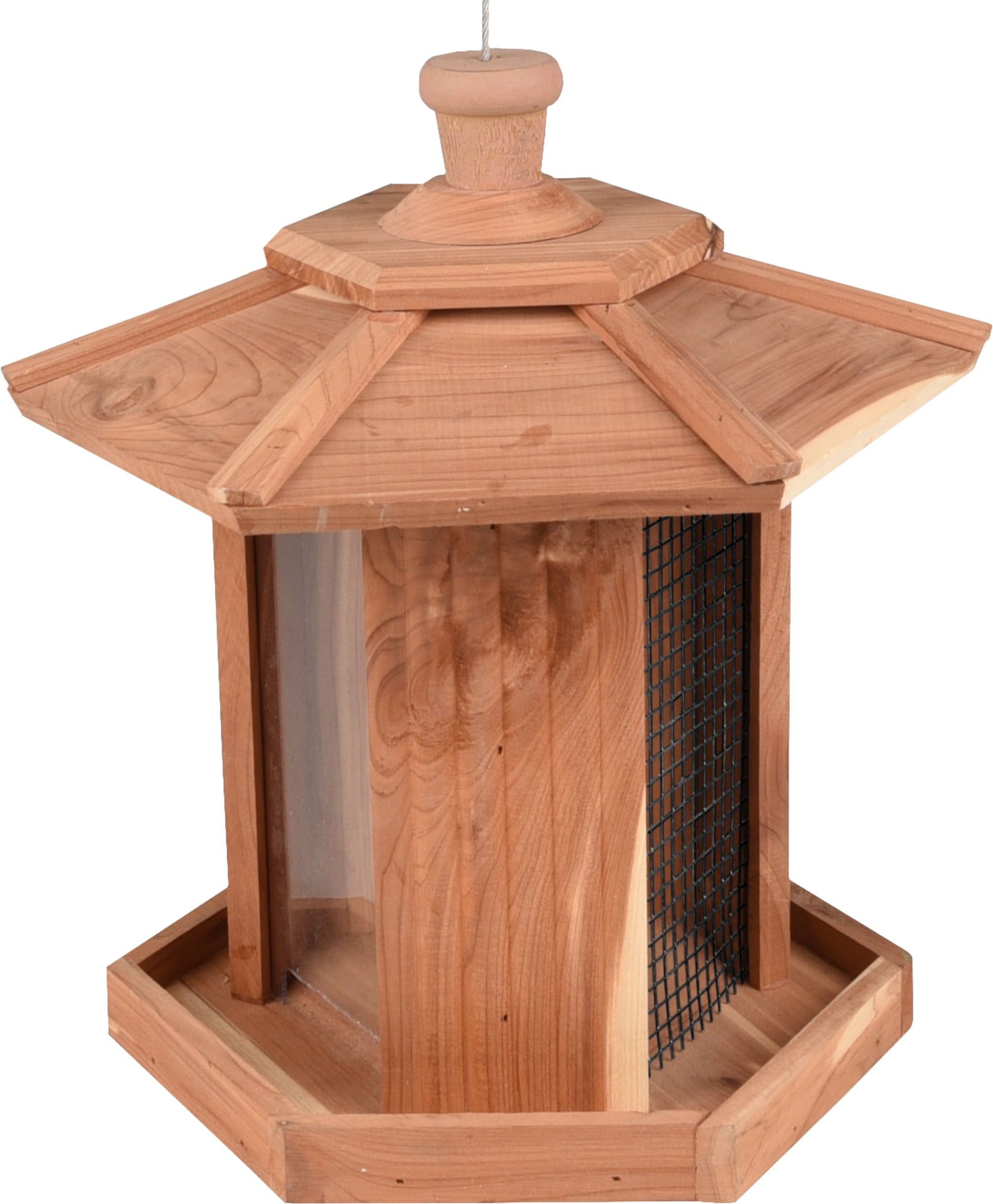 Distributeur de Nourriture pour Oiseaux en Bois Durable