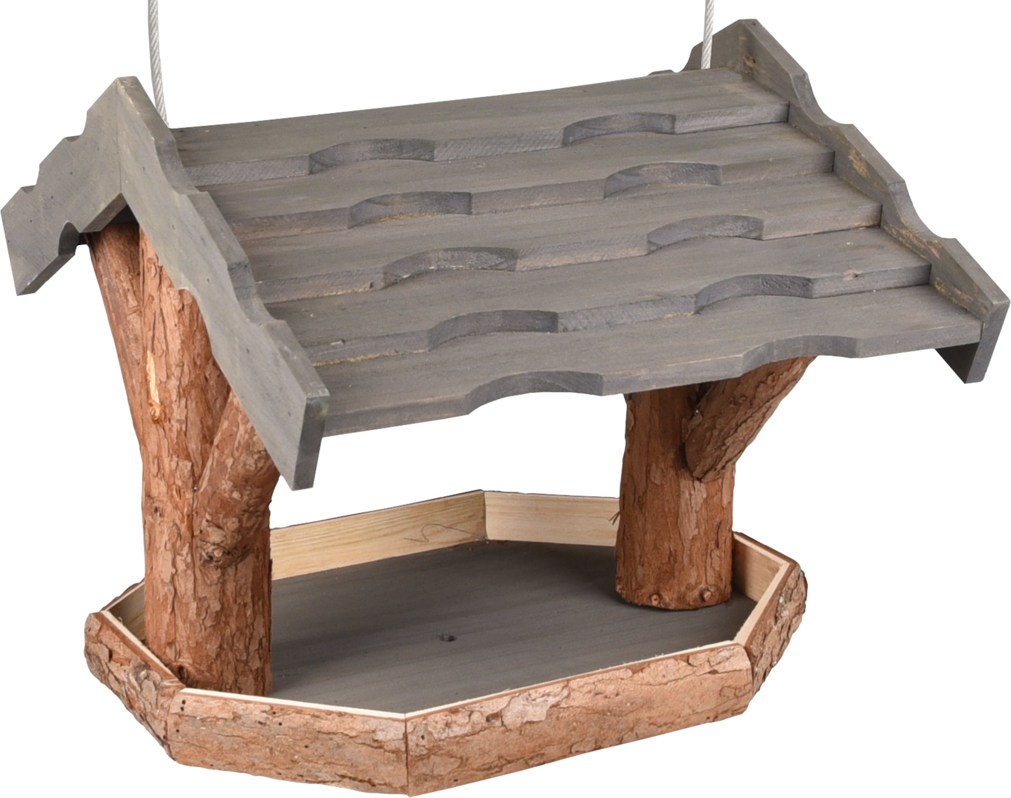 Mangeoire pour oiseaux Gris Maison
