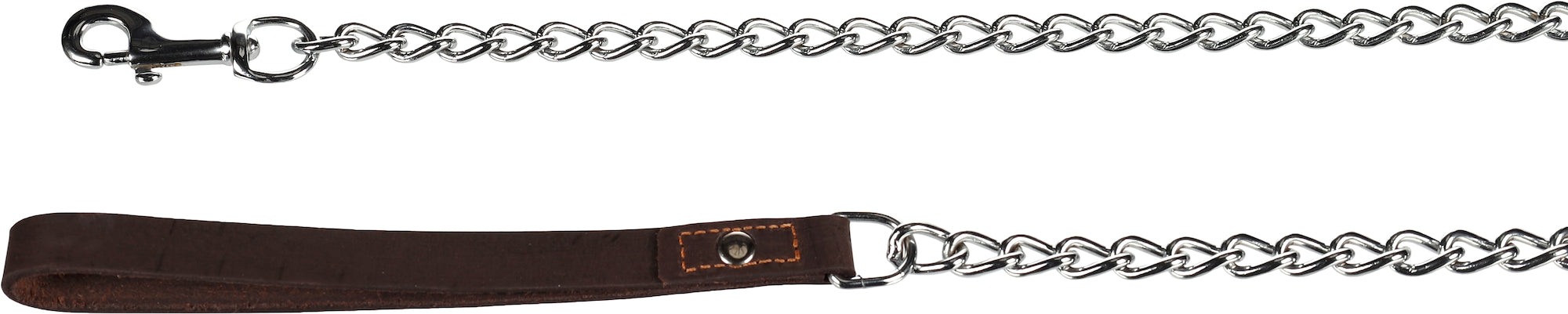 Collier Berno Métal Chromé et Cuir