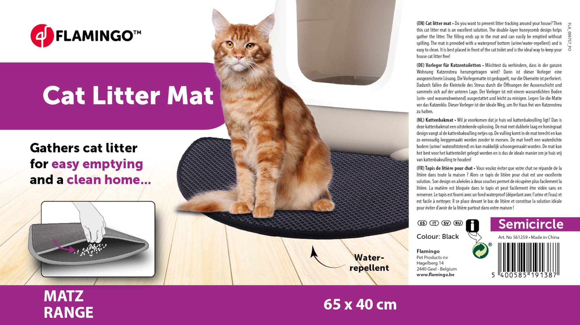 Tapis de bac à litière