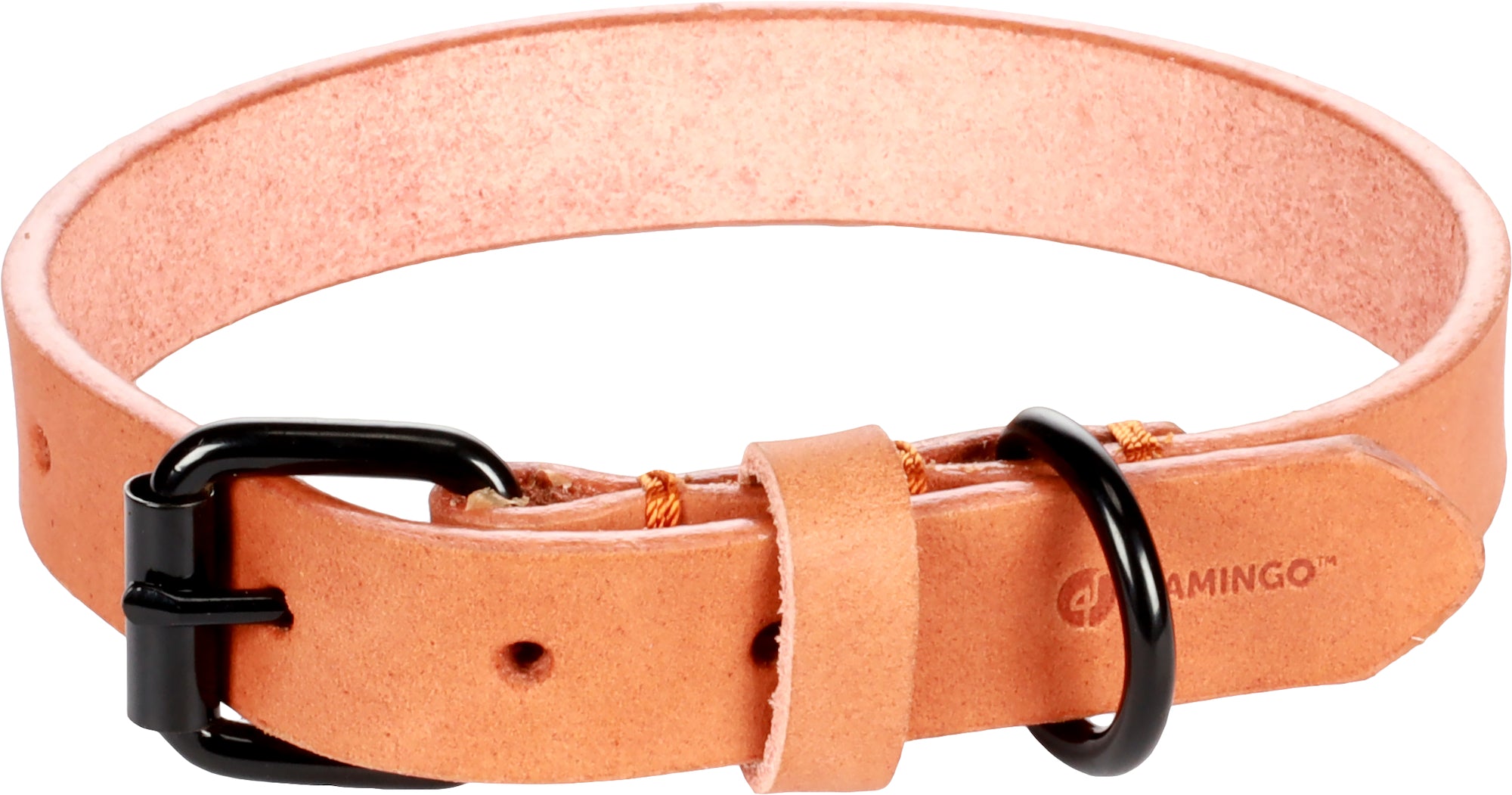 Collier Élégant en Cuir Cognac pour Chiens