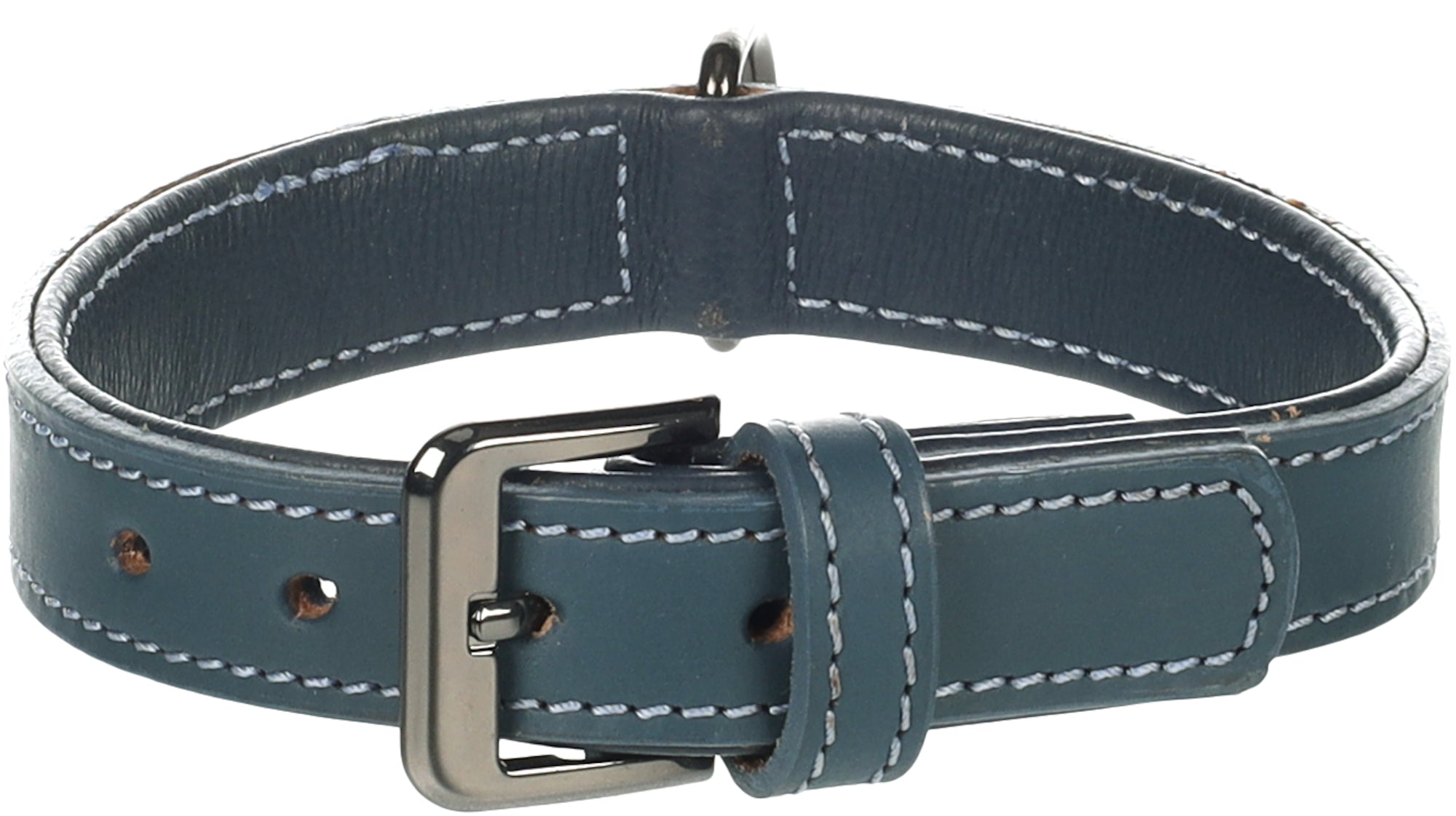 Collier en Cuir de Buffle avec Boucle Brillante