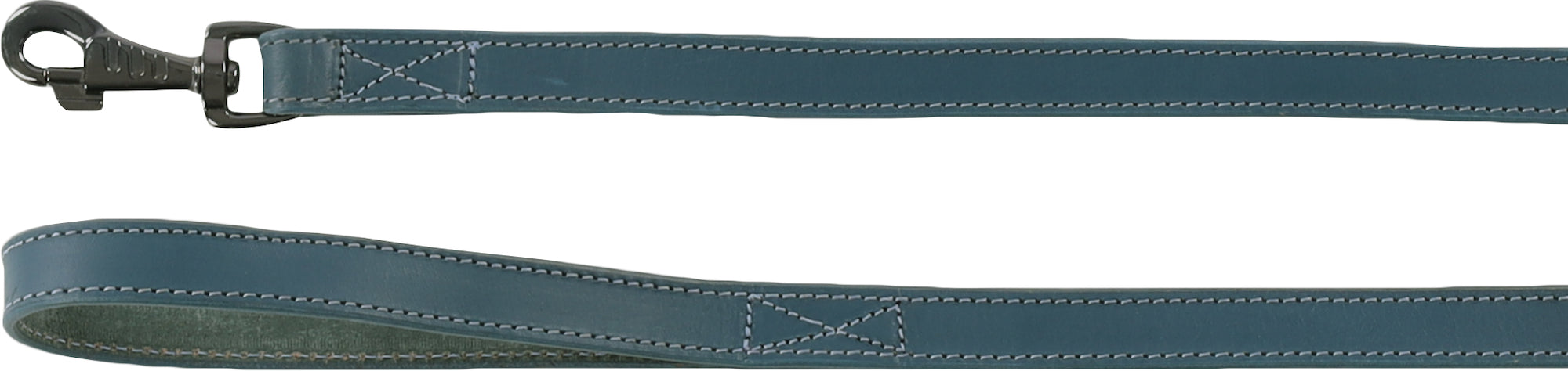 Laisse Élégante en Cuir de Buffle Bleu Denver