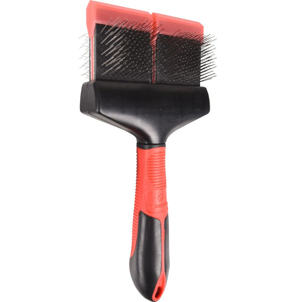 Brosse slicker douce poignee 2in1 l