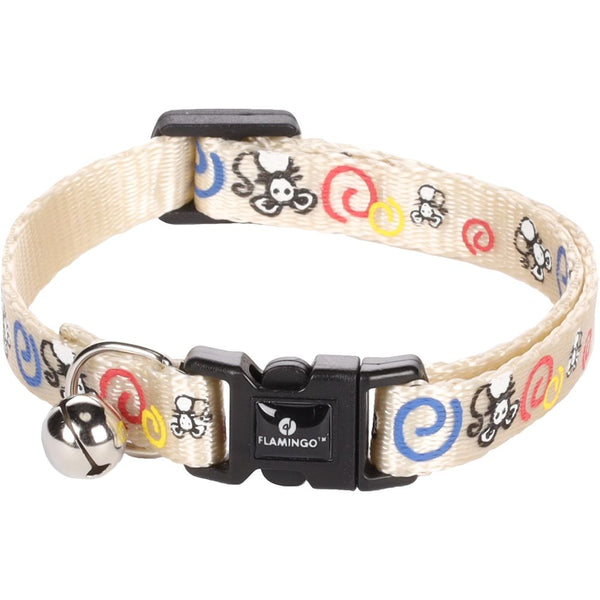 Collier pour chat ziggi motif souris blanc 20-35cm 10mm