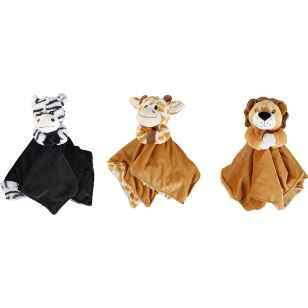Jchien peluche safari 38x38x7,5cm 3pcs ass