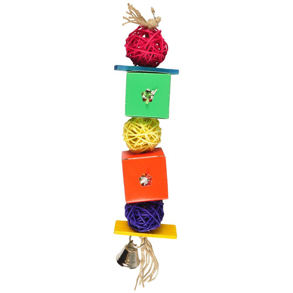 Jo papyr perruche cube grand couleur multi 36cm