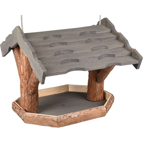Mangeoire pour oiseaux bora bois brun/gris 31,5x40x29cm