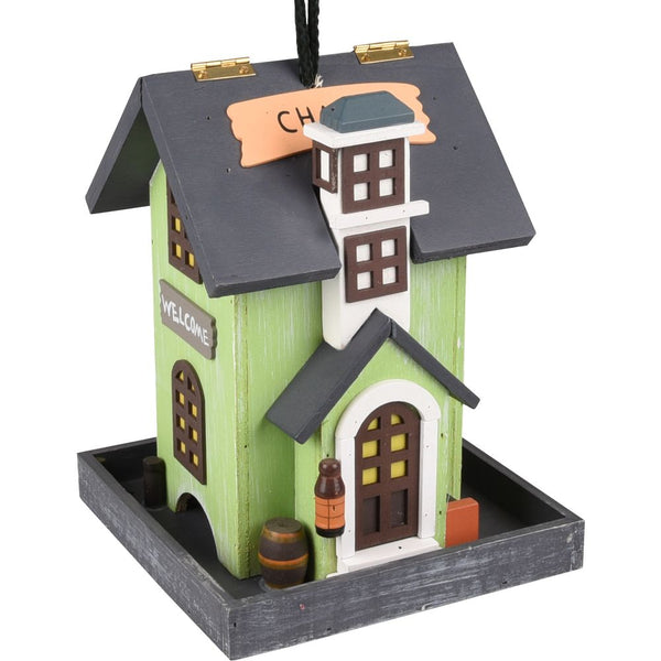 Mangeoire silio pour oiseaux graines hodra bois 18x18x23cm