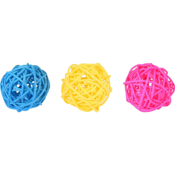 Jr wicki balle jaune/fuchsia/bleu 3pcs dia.3,5cm