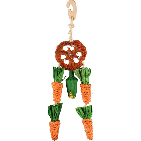 Jr legou pendentif carotte multi + luffa 32cm