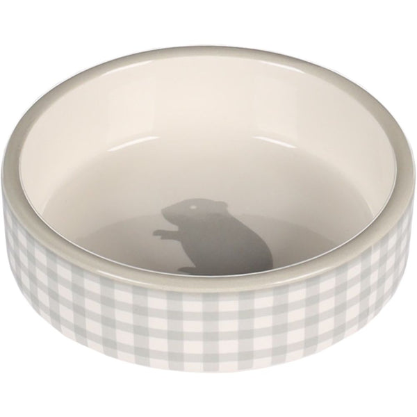 Gamelle pour la nourriture hamster mylo ceramique gris-blanc rond 100ml 8,5x3cm