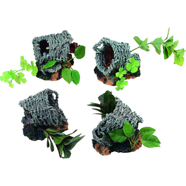 Decoration panier avec plantess