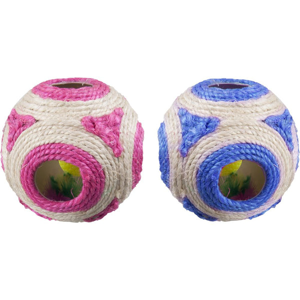 Sisal ball. jouer 11cm hochet+catn.