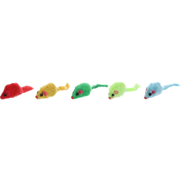 Jchat barmy peluche souris couleur multi 5cm 5pcs/sac
