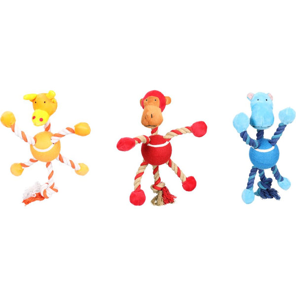 Jchien joy animaux peluches multi 31cm assortiment