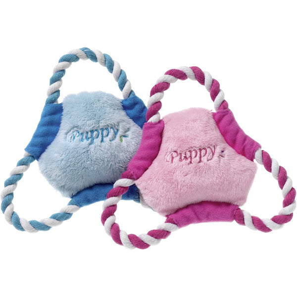 Jchien boban peluche chiot frisbee 17x15x3,5cm assortiment