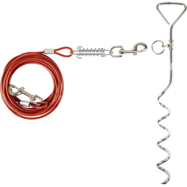 Piquet d'attache igla 46cm avec câble 7,5m