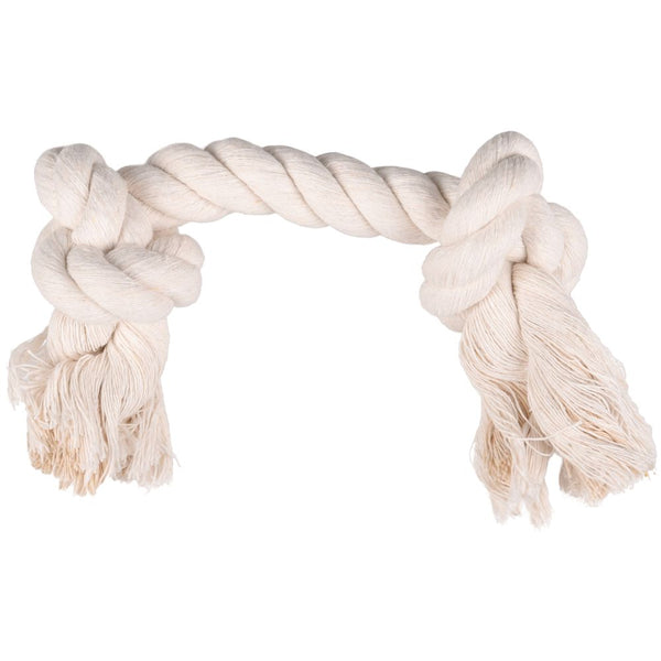 Jchien coton jack corde de jeu 2 noeuds blanc s 22cm