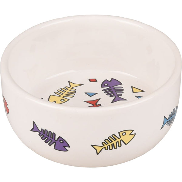 Gamelle pour la nourriture fisk céramique rond blanc s 11,5x11,5x5,3cm 325ml