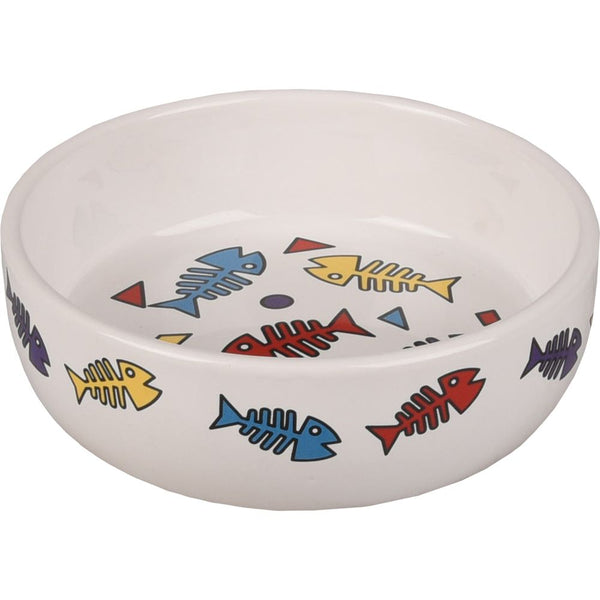 Gamelle pour la nourriture fisk céramique rond blanc m 13,5x13,5x4cm 375ml