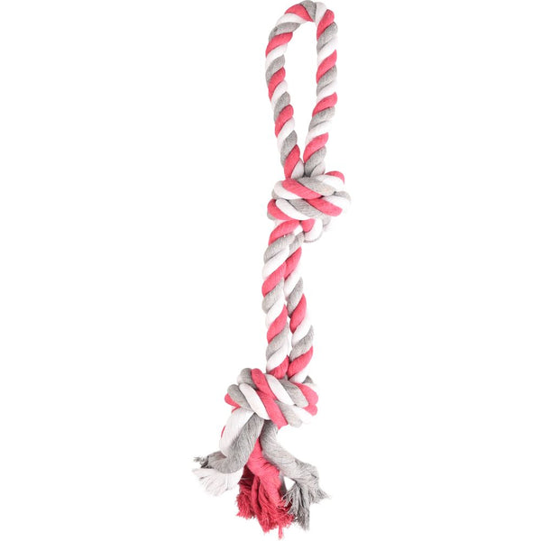 Jchien coton jim corde de tirage 2 noeuds multicolore 50cm