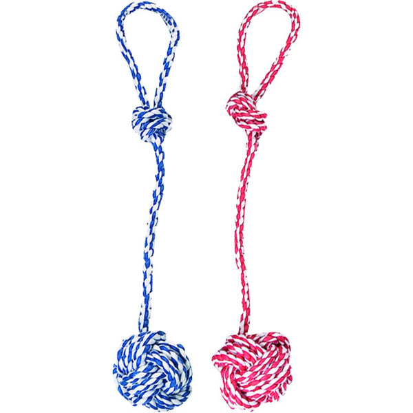 Jchien coton corde+balle nouée 7,5cm/60cm