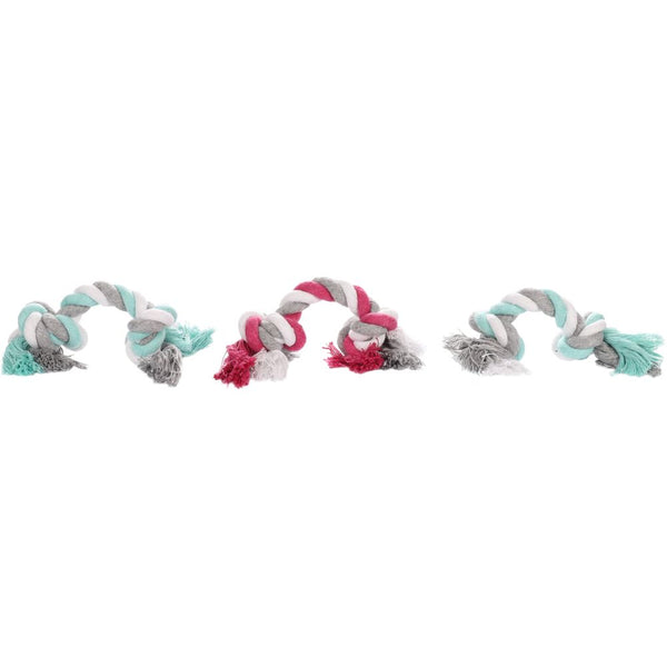 Jchien coton jim corde de jeu mini multicolore 17cm ass 3pcs
