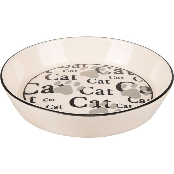 Gamelle pour la nourriture chat cathy ceramique rond blanc m 275ml