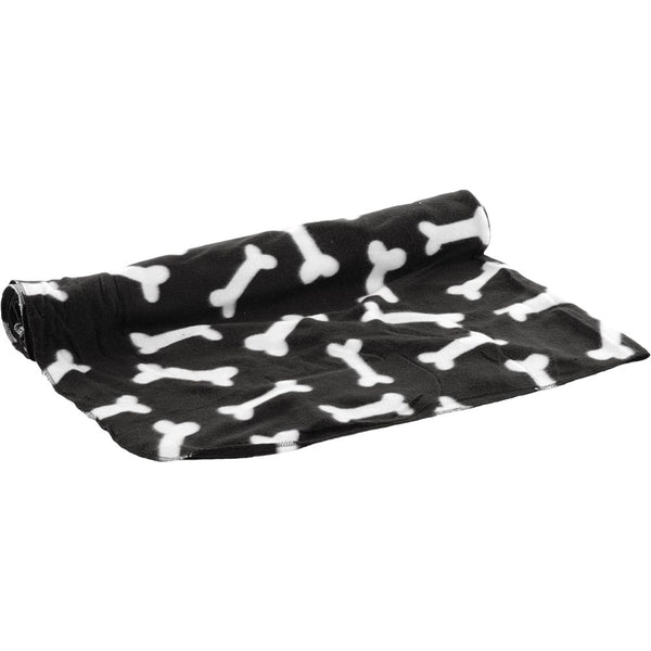 Couverture en fibre polaire milda noir os 150x130cm