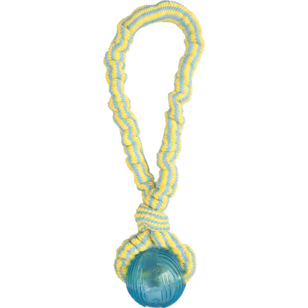 Jouet tpr balle+corde élast.30-60cm
