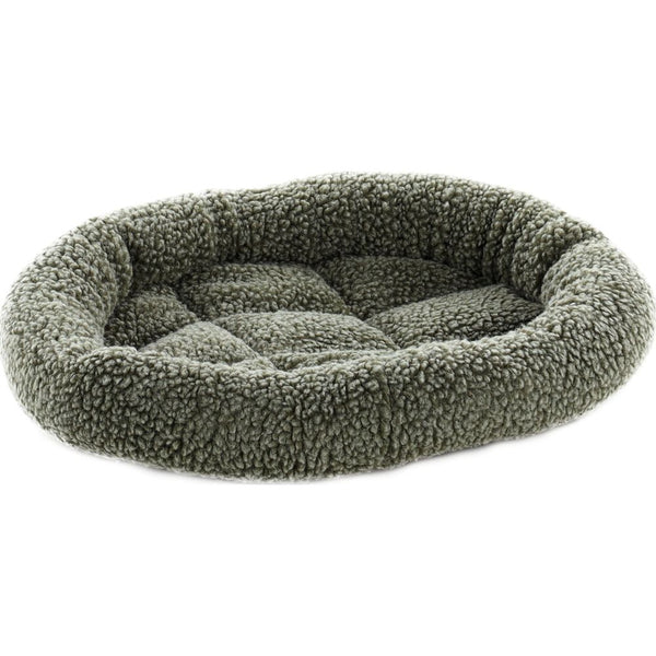 Coussin sherpa oval br 45x37x7cm