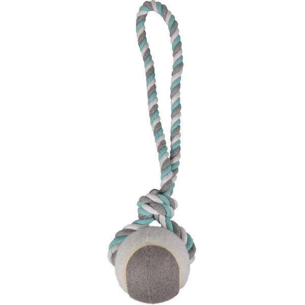 Jchien coton jim corde de tirage tennis menthe/blanc/gris l dia. 9,5cm/50cm