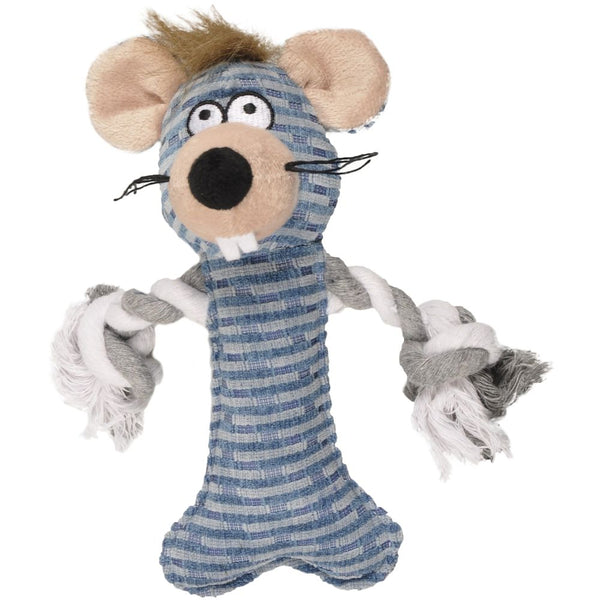 Nicky jou chien souris+corde 22cm