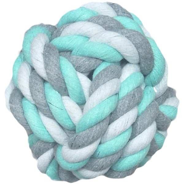 Jchien coton jim balle menthe/blanc/gris 15 cm