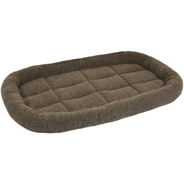 Coussin sherpa rectangulaire brun 70,5x41,5x8cm