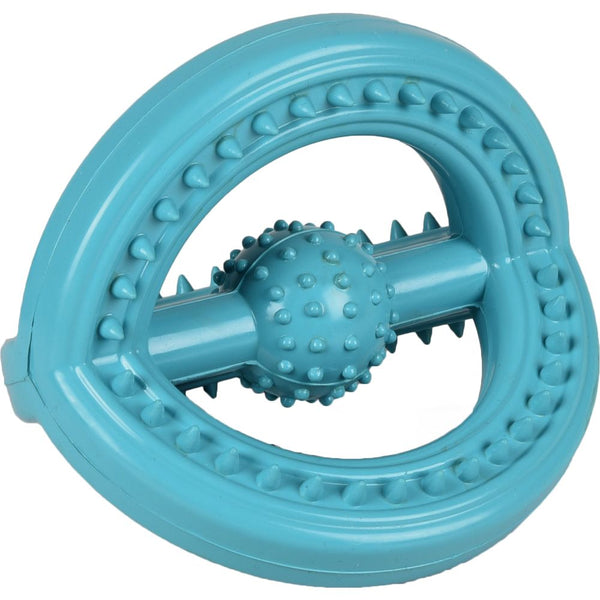 Jchien caoutchouc scrum tri-anneau ruffus bleu 11x14x12,5cm
