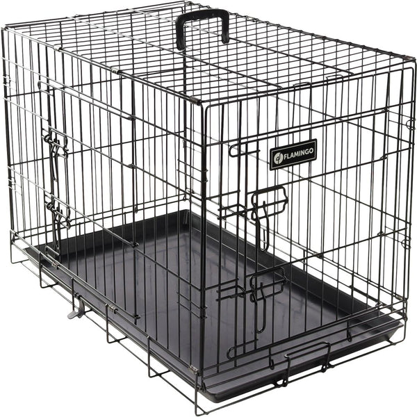 Cage pour chien ebo noir m 77x47x55cm